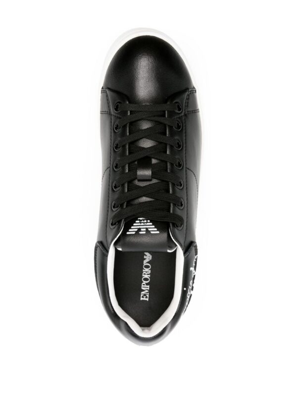 21029820_51127989_1000.jpg Emporio Armani calligraphy-print leather sneakers