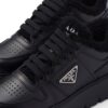 Prada shearling-trim flatform sneakers