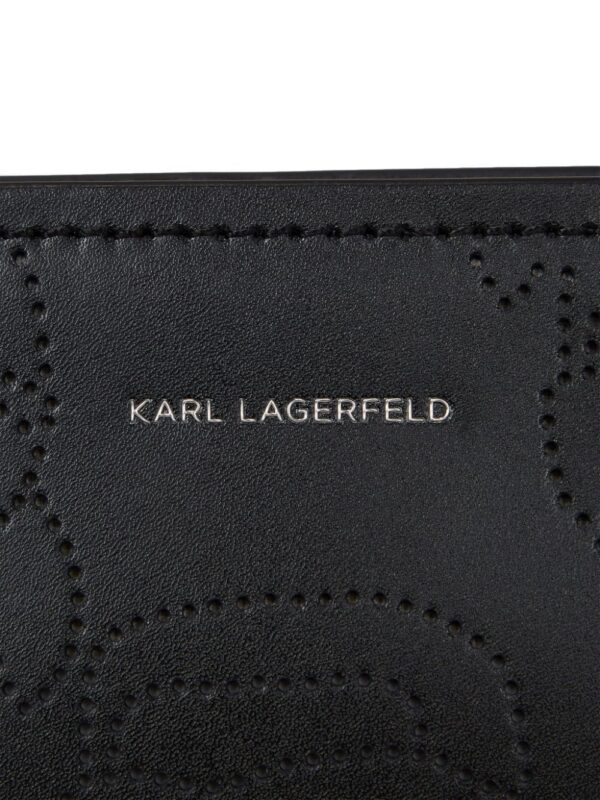 Karl Lagerfeld  Ikonik perforated leather shoulder bag