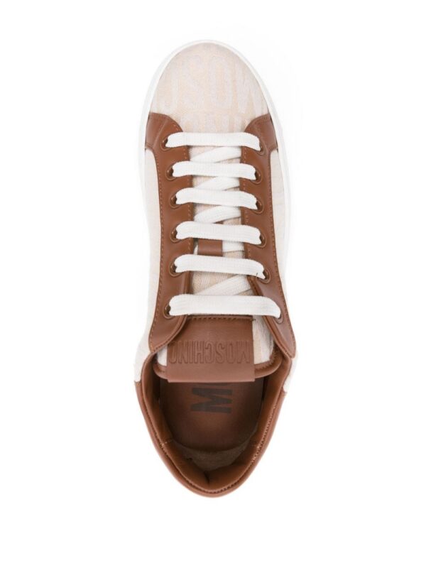Moschino logo-jacquard panelled sneakers