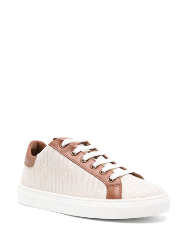 Moschino logo-jacquard panelled sneakers