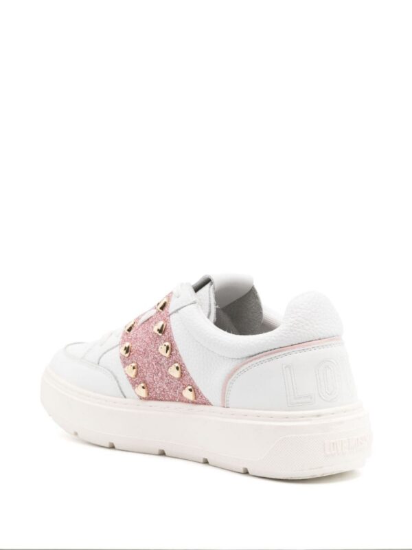 Love Moschino heart-stud lace-up sneakers