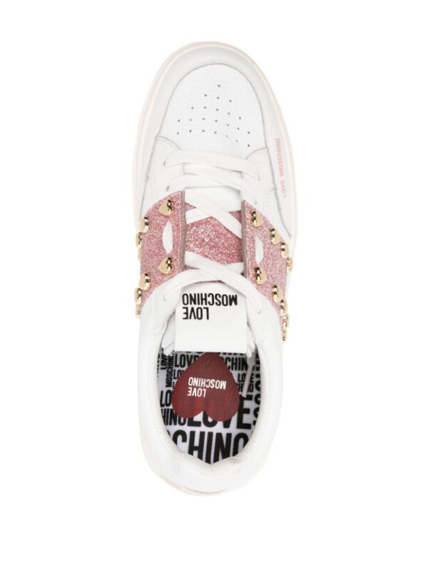 Love Moschino heart-stud lace-up sneakers