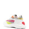 Love Moschino colour-block panelled leather sneakers