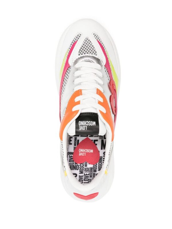 Love Moschino colour-block panelled leather sneakers