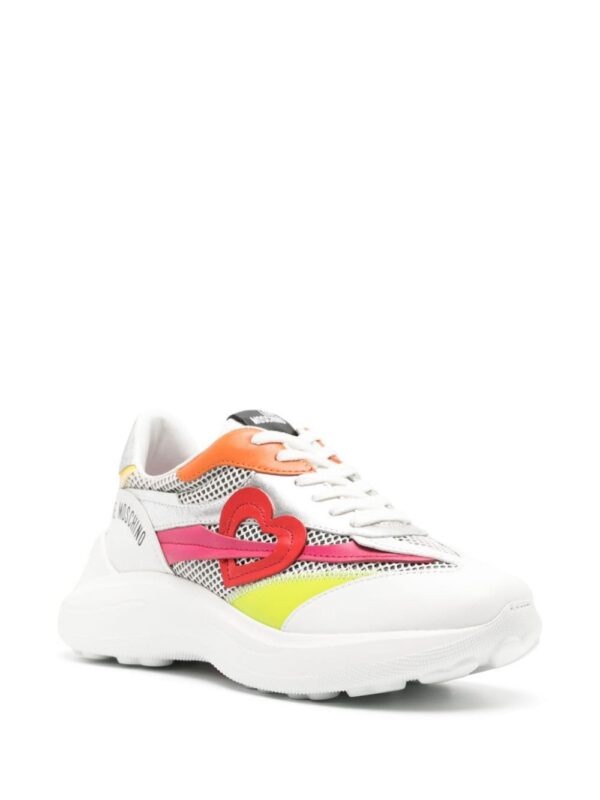 Love Moschino colour-block panelled leather sneakers