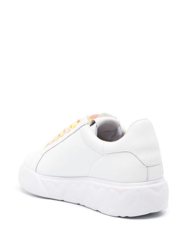 Love Moschino logo-print leather sneakers
