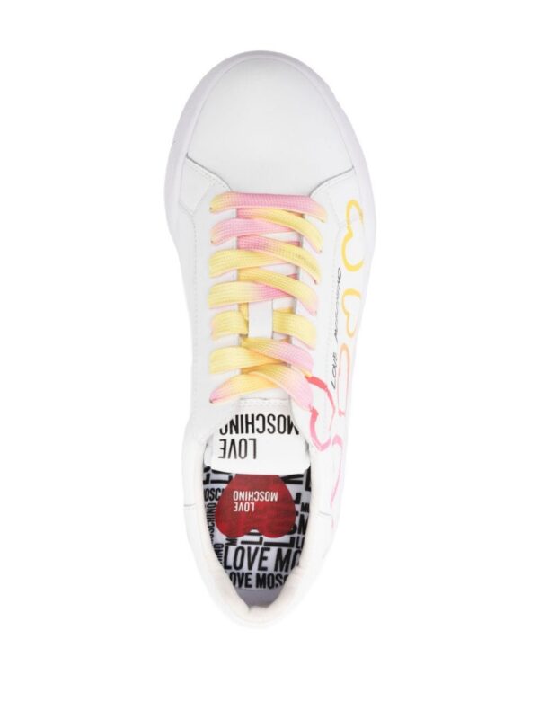 Love Moschino logo-print leather sneakers