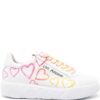 Love Moschino logo-print leather sneakers