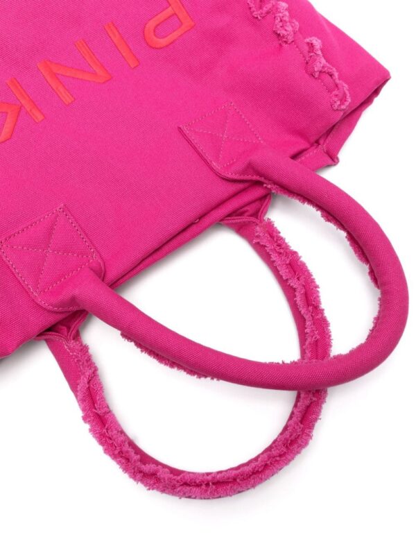 22158053_52409975_1000.jpg PINKO logo-embroidered beach bag