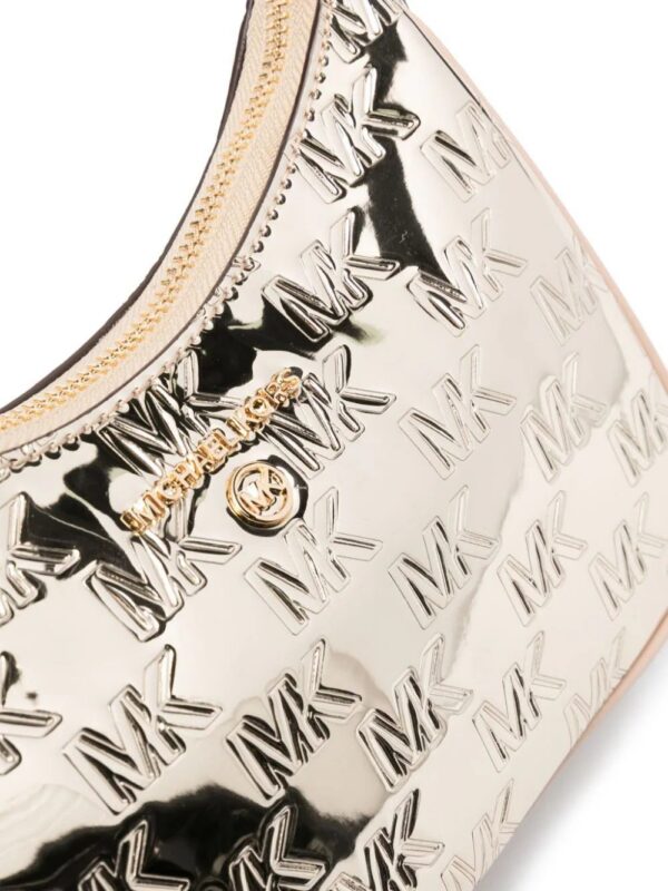 Michael Kors  logo-debossed metallic shoulder bag
