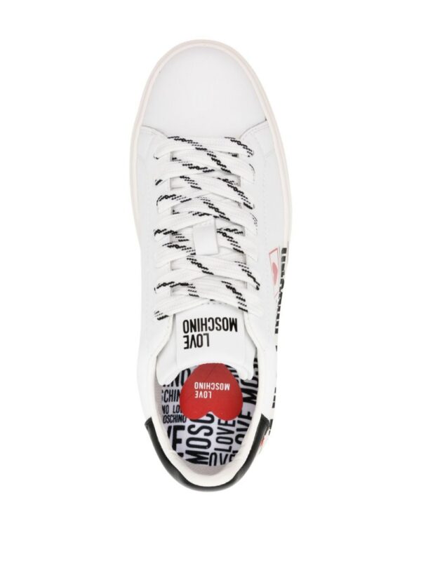 Love Moschino newspaper-print leather sneakers