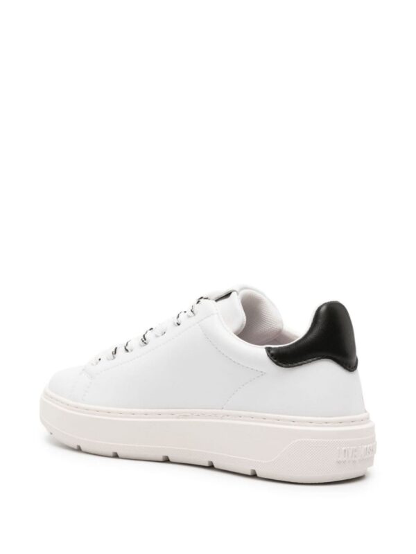 Love Moschino newspaper-print leather sneakers