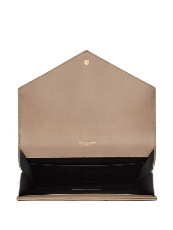 22350916_52211938_1000.jpg Saint Laurent logo-plaque quilted clutch bag
