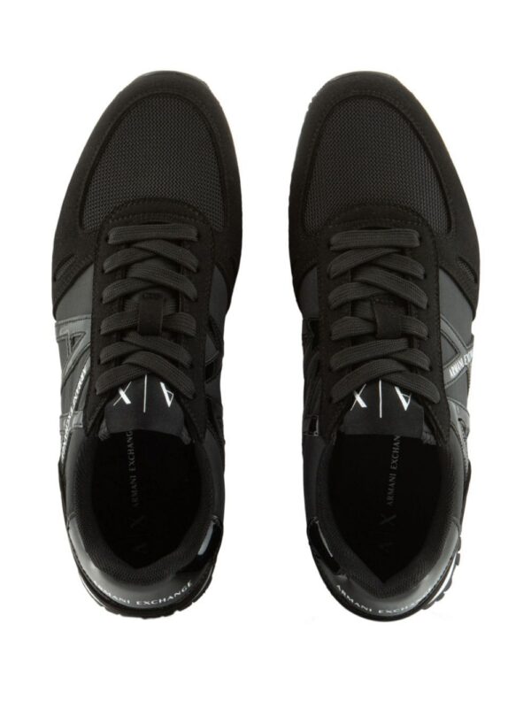 Armani Exchange embossed-logo panelled sneakers