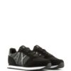 Armani Exchange embossed-logo panelled sneakers