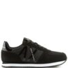 Armani Exchange embossed-logo panelled sneakers