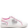 Love Moschino heart-patch leather sneakers