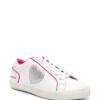 Love Moschino heart-patch leather sneakers