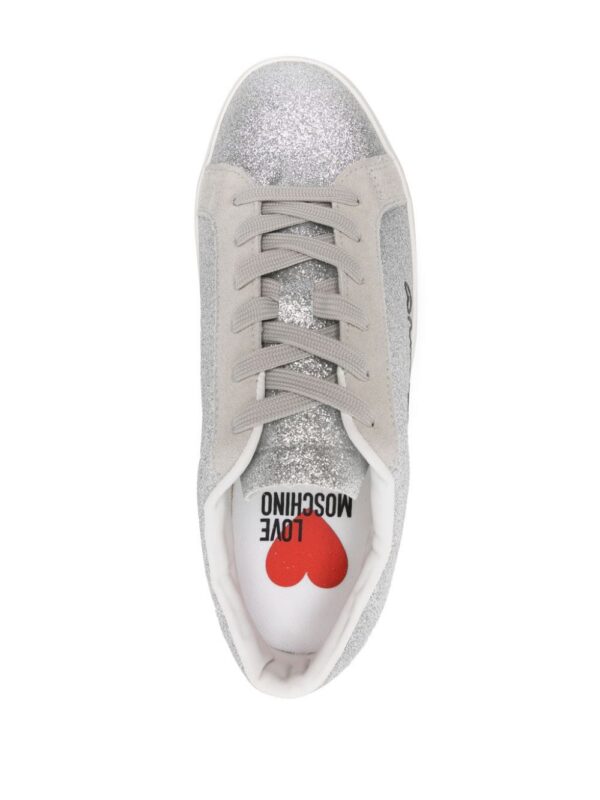 Love Moschino logo-print glitter sneakers