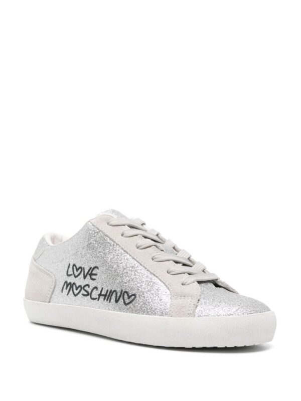 Love Moschino logo-print glitter sneakers