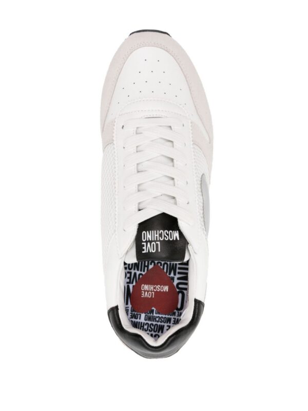 Love Moschino heart-patch leather sneakers