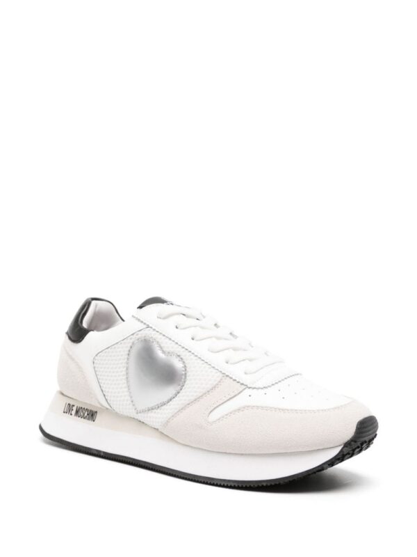 Love Moschino heart-patch leather sneakers
