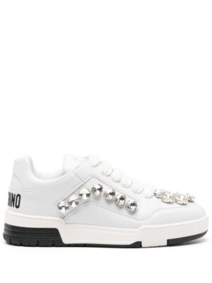 22455259_52412533_1000_653100ae-e80a-4f66-bece-0b197936e88f.jpg Moschino crystal-embellished panelled sneakers