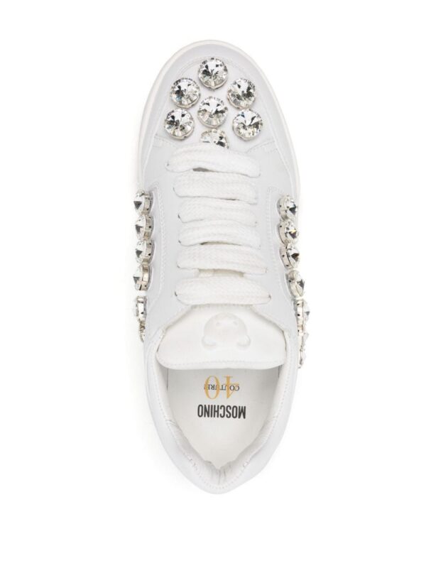 Moschino crystal-embellished panelled sneakers