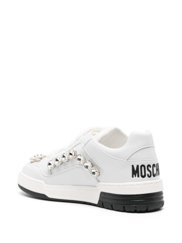 Moschino crystal-embellished panelled sneakers