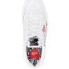 Love Moschino logo-print leather sneakers