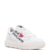 Love Moschino logo-print leather sneakers