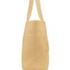 Saint Laurent  logo-embroidered raffia tote bag