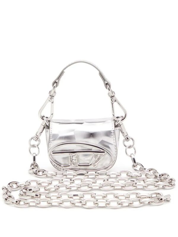 22554880_53092276_1000.jpg Diesel 1dr Xxs metallic-leather shoulder bag