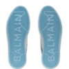Balmain B-Court denim-panelled sneakers