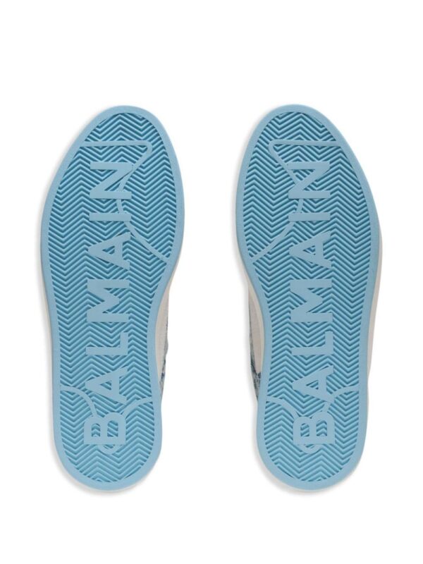 Balmain B-Court denim-panelled sneakers