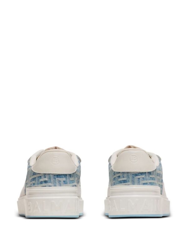 Balmain B-Court denim-panelled sneakers