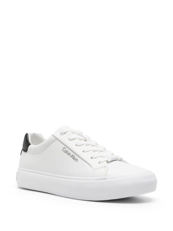 Calvin Klein logo-debossed leather snekaers