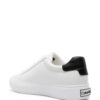 Calvin Klein logo-debossed leather snekaers