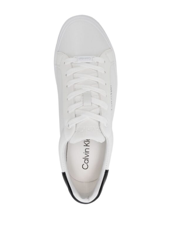 Calvin Klein logo-debossed leather snekaers