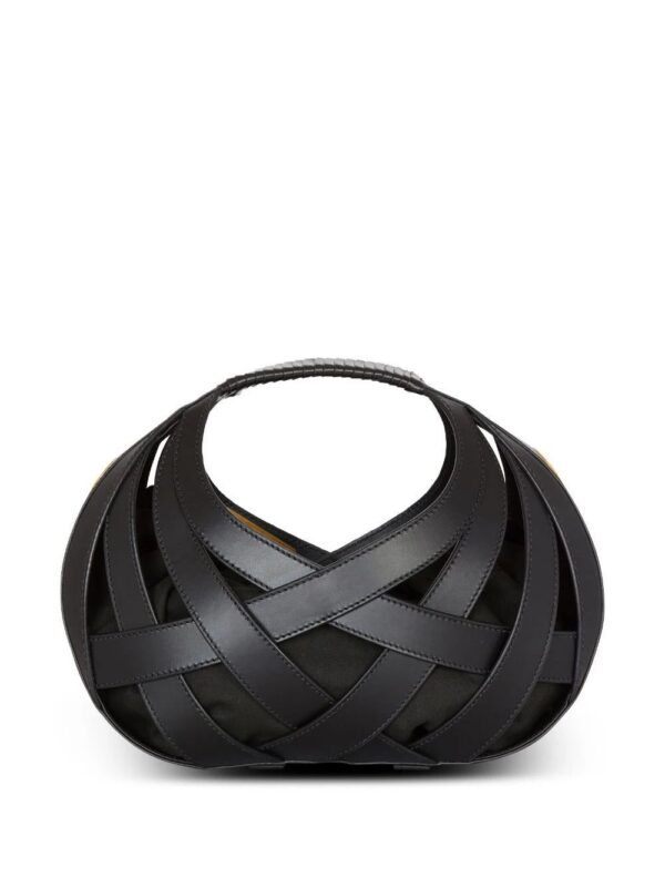 Balmain  basketweave leather tote bag