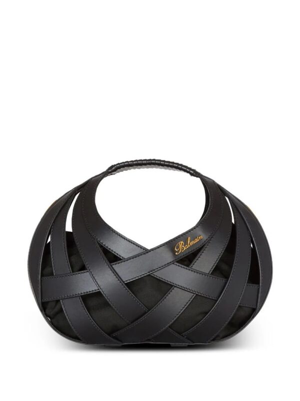 Balmain  basketweave leather tote bag