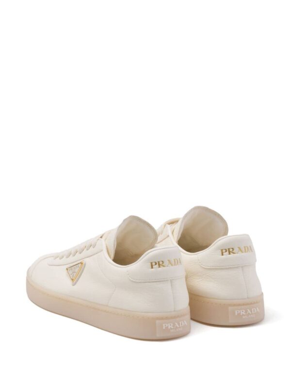 Prada triangle-logo leather sneakers