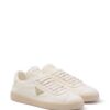 Prada triangle-logo leather sneakers