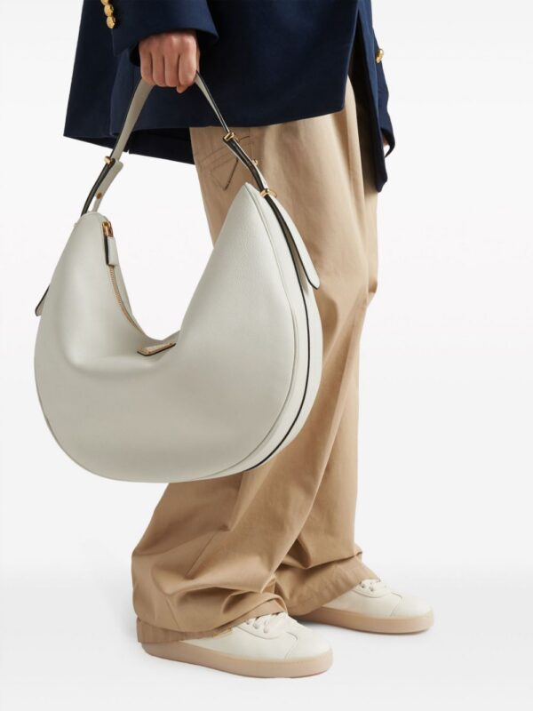 Prada triangle-logo leather sneakers