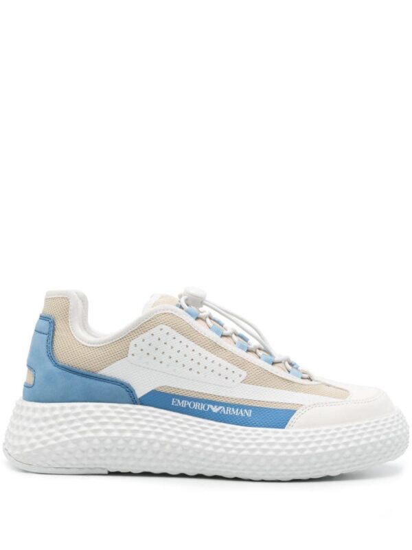 Emporio Armani panelled mesh chunky sneakers