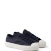 Prada triangle-logo canvas sneakers