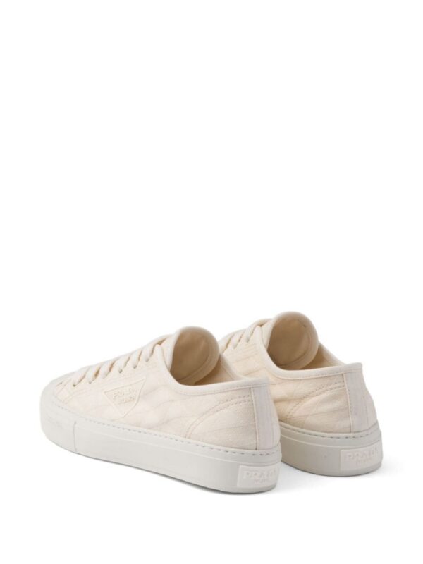 Prada triangle-logo canvas sneakers