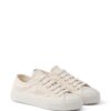 Prada triangle-logo canvas sneakers