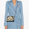Alexander McQueen  Damask-print raffia crossbody bag